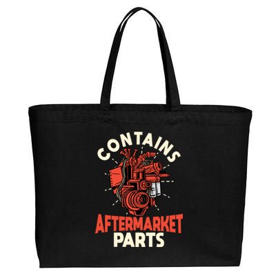 Contains Aftermarket Parts Open Heart Surgery Survivor Gift Cotton Canvas Jumbo Tote