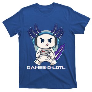 Cute Axolotl Playing Console Video Games Axolotl Gaming  T-Shirt