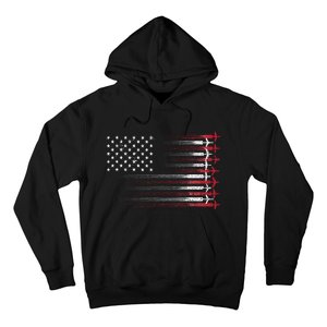 Cute Airplane Pilot Art Aviation 4th Of July Hoodie