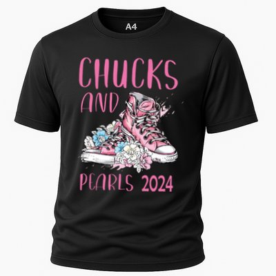 Chucks And Pearls 2024 Cute Women Gifts Performance Shirt