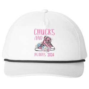 Chucks And Pearls 2024 Cute Women Gifts Snapback Five-Panel Rope Hat