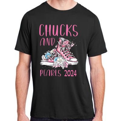 Chucks And Pearls 2024 Cute Women Gifts Adult ChromaSoft Performance T-Shirt