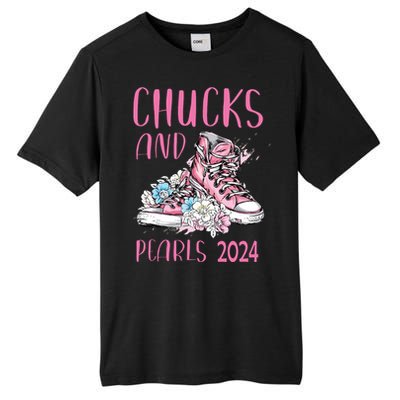 Chucks And Pearls 2024 Cute Women Gifts Tall Fusion ChromaSoft Performance T-Shirt