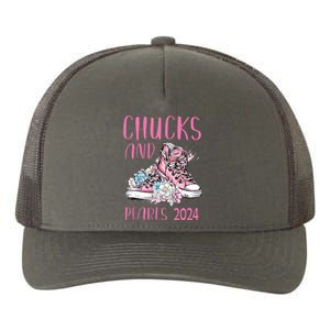 Chucks And Pearls 2024 Cute Women Gifts Yupoong Adult 5-Panel Trucker Hat