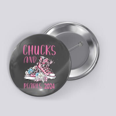 Chucks And Pearls 2024 Cute Women Gifts Button