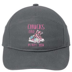 Chucks And Pearls 2024 Cute Women Gifts 7-Panel Snapback Hat