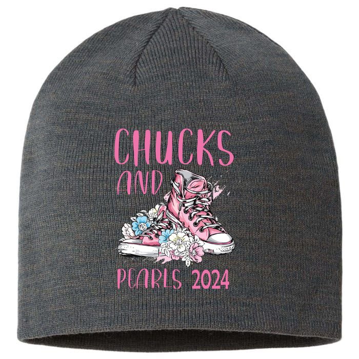 Chucks And Pearls 2024 Cute Women Gifts Sustainable Beanie