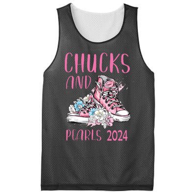 Chucks And Pearls 2024 Cute Women Gifts Mesh Reversible Basketball Jersey Tank