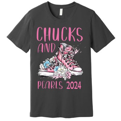 Chucks And Pearls 2024 Cute Women Gifts Premium T-Shirt