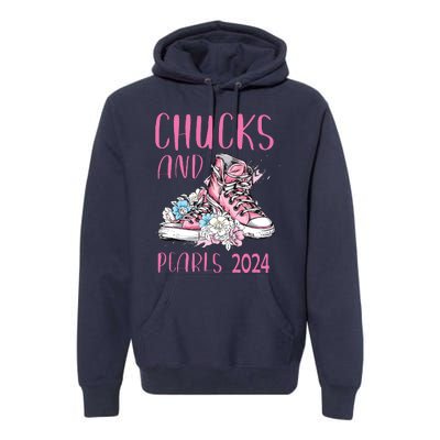 Chucks And Pearls 2024 Cute Women Gifts Premium Hoodie