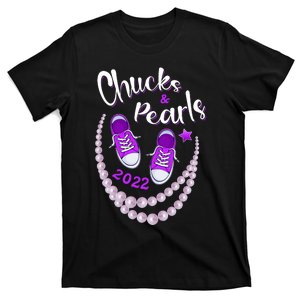 Chucks And Pearls For Women Funny Kamala Harris T-Shirt