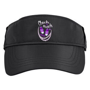 Chucks And Pearls For Women Funny Kamala Harris Adult Drive Performance Visor