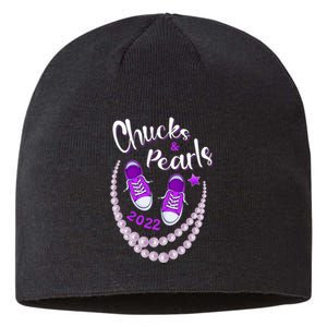 Chucks And Pearls For Women Funny Kamala Harris Sustainable Beanie