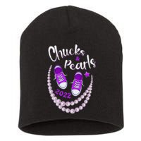 Chucks And Pearls For Women Funny Kamala Harris Short Acrylic Beanie