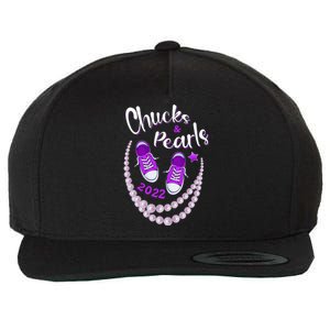 Chucks And Pearls For Women Funny Kamala Harris Wool Snapback Cap