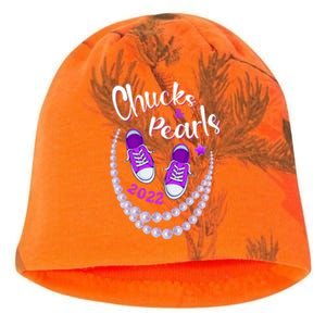 Chucks And Pearls For Women Funny Kamala Harris Kati - Camo Knit Beanie