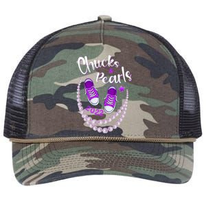 Chucks And Pearls For Women Funny Kamala Harris Retro Rope Trucker Hat Cap