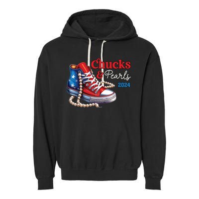 Chucks And Pearls 2024 Im With Her Kamala Garment-Dyed Fleece Hoodie