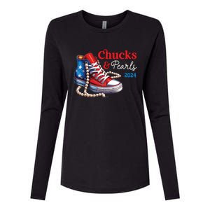 Chucks And Pearls 2024 Im With Her Kamala Womens Cotton Relaxed Long Sleeve T-Shirt