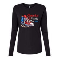 Chucks And Pearls 2024 Im With Her Kamala Womens Cotton Relaxed Long Sleeve T-Shirt