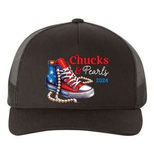 Chucks And Pearls 2024 Im With Her Kamala Yupoong Adult 5-Panel Trucker Hat