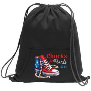 Chucks And Pearls 2024 Im With Her Kamala Sweatshirt Cinch Pack Bag