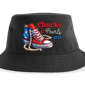 Chucks And Pearls 2024 Im With Her Kamala Sustainable Bucket Hat