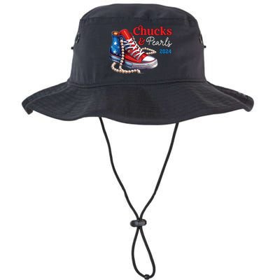Chucks And Pearls 2024 Im With Her Kamala Bucket Hat