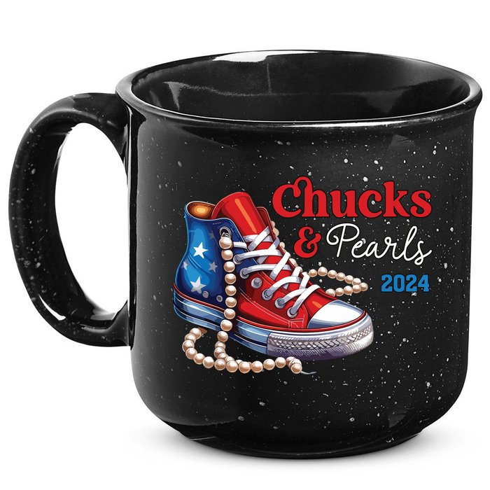 Chucks And Pearls 2024 Im With Her Kamala 15oz Campfire Ceramic Mug
