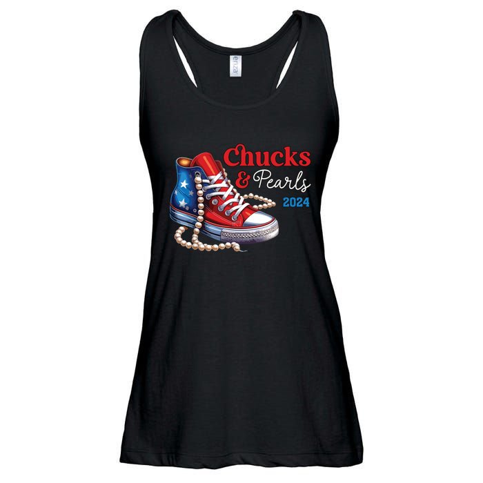 Chucks And Pearls 2024 Im With Her Kamala Ladies Essential Flowy Tank