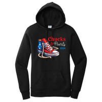 Chucks And Pearls 2024 Im With Her Kamala Women's Pullover Hoodie