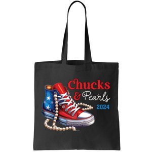 Chucks And Pearls 2024 Im With Her Kamala Tote Bag