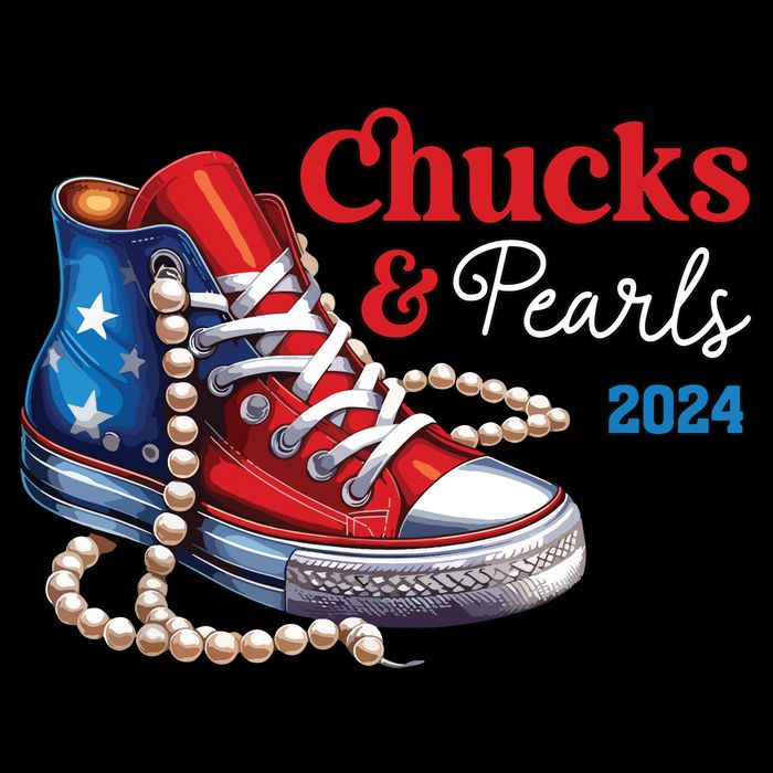 Chucks And Pearls 2024 Im With Her Kamala Youth Performance Sprint T-Shirt