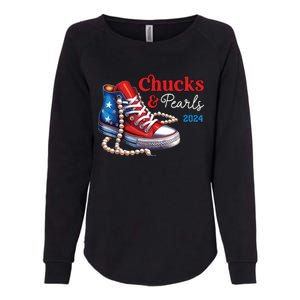 Chucks And Pearls 2024 Im With Her Kamala Womens California Wash Sweatshirt