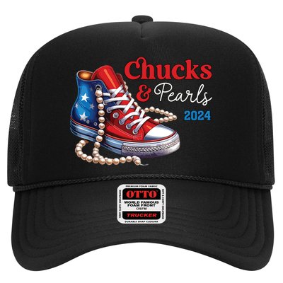 Chucks And Pearls 2024 Im With Her Kamala Trucker Hat