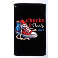 Chucks And Pearls 2024 Im With Her Kamala Golf Towel
