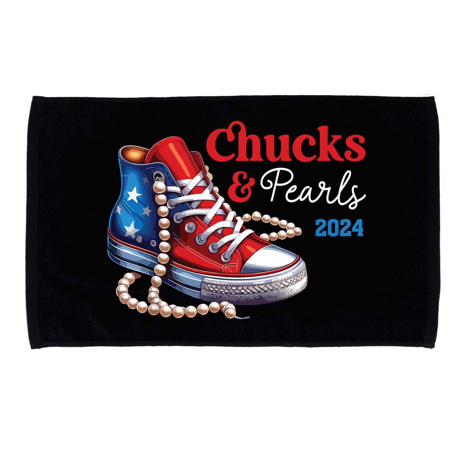 Chucks And Pearls 2024 Im With Her Kamala Microfiber Hand Towel