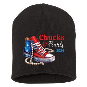 Chucks And Pearls 2024 Im With Her Kamala Short Acrylic Beanie