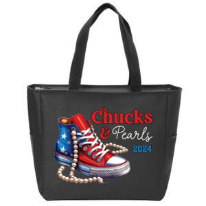 Chucks And Pearls 2024 Im With Her Kamala Zip Tote Bag