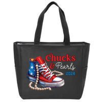 Chucks And Pearls 2024 Im With Her Kamala Zip Tote Bag