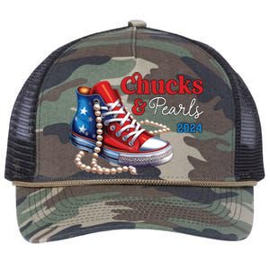 Chucks And Pearls 2024 Im With Her Kamala Retro Rope Trucker Hat Cap