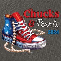 Chucks And Pearls 2024 Im With Her Kamala Cotton Canvas Backpack