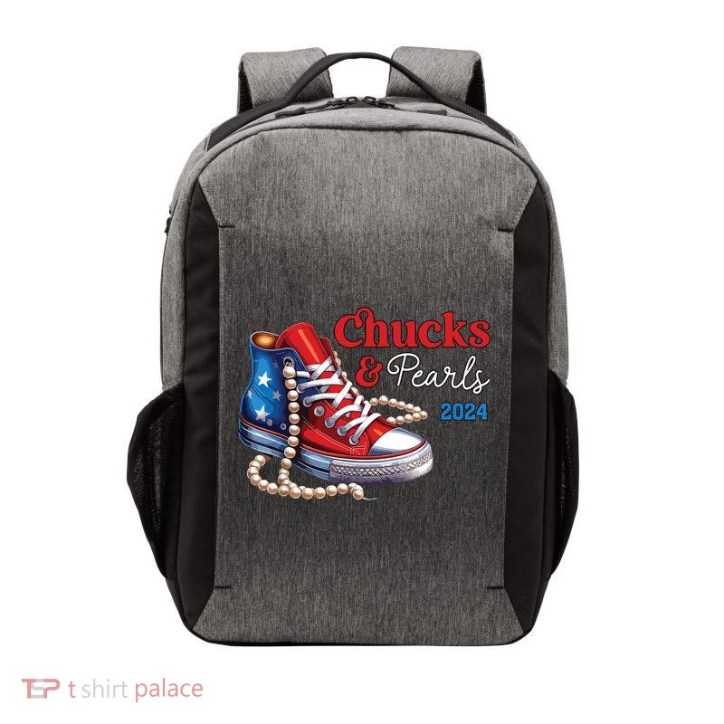 Chucks And Pearls 2024 Im With Her Kamala Vector Backpack