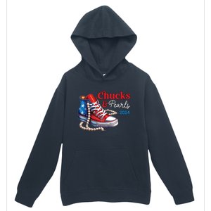 Chucks And Pearls 2024 Im With Her Kamala Urban Pullover Hoodie