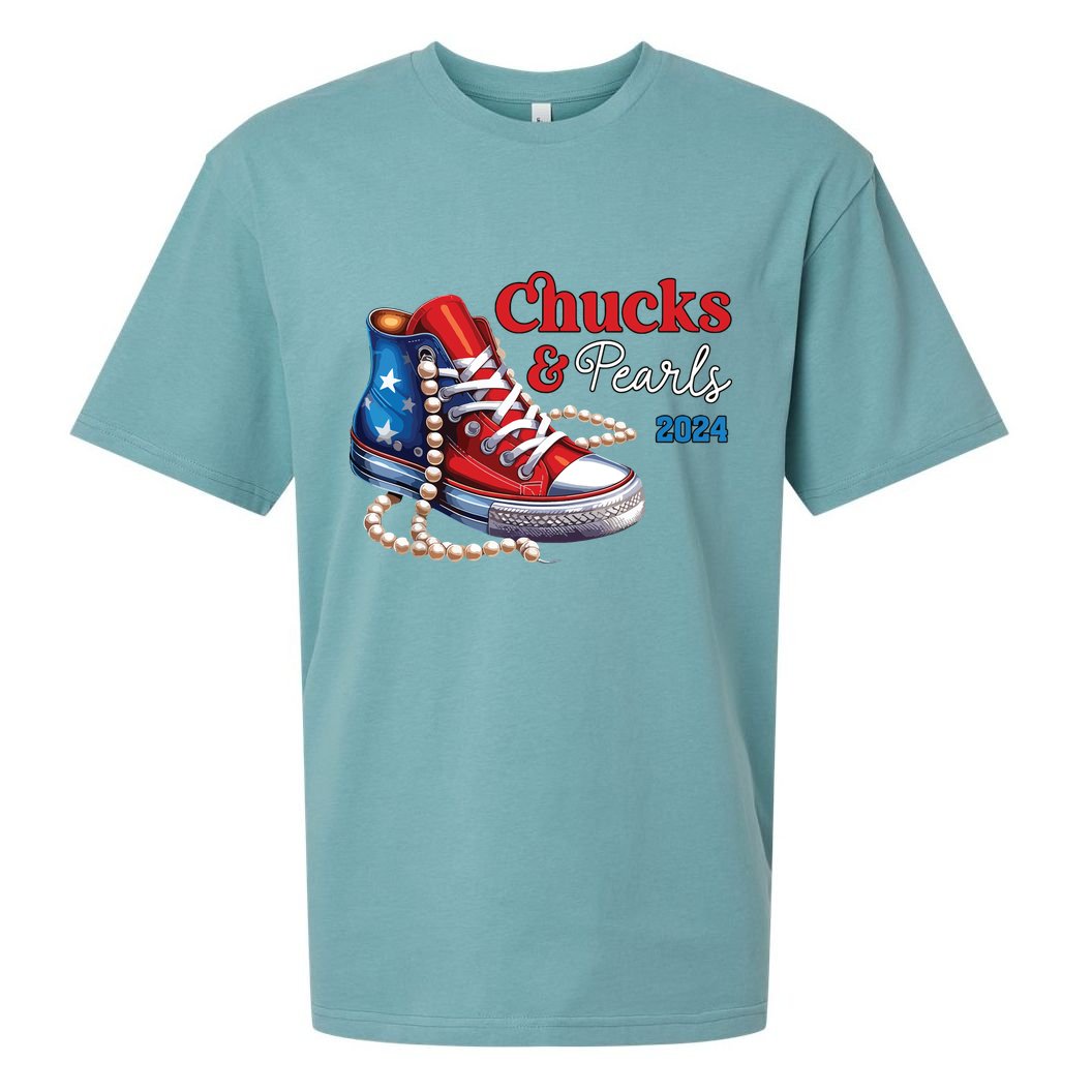 Chucks And Pearls 2024 Im With Her Kamala Sueded Cloud Jersey T-Shirt