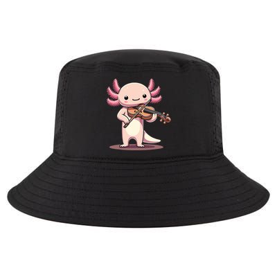 Cute Axolotl Playing Violin For Violinist Musical Orchestra Cool Comfort Performance Bucket Hat