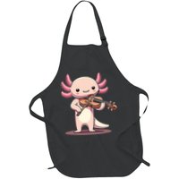 Cute Axolotl Playing Violin For Violinist Musical Orchestra Apron