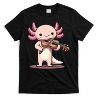 Cute Axolotl Playing Violin For Violinist Musical Orchestra T-Shirt