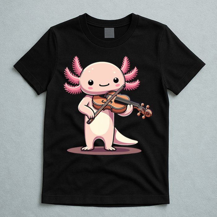 Cute Axolotl Playing Violin For Violinist Musical Orchestra T-Shirt
