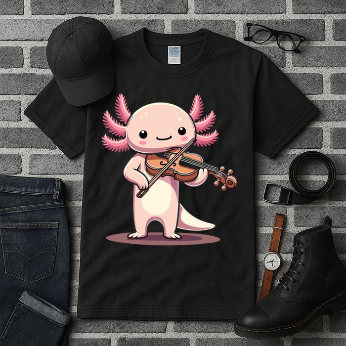 Cute Axolotl Playing Violin For Violinist Musical Orchestra Tall T-Shirt